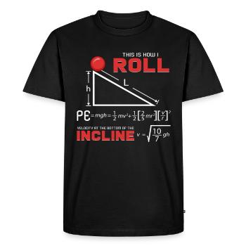 physics - Men's Premium Organic T-Shirt - black - Front - Nico (187cm)