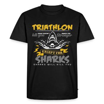Triathlon - T-shirt Premium bio Homme - noir - Devant - Nico (187cm)