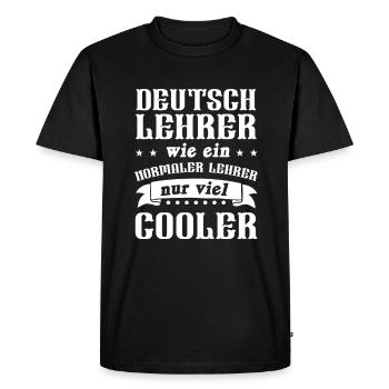 German teacher school teaching student gift - Men's Premium Organic T-Shirt - black - Front - Nico (187cm)