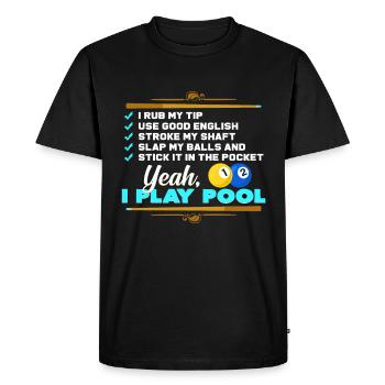 Billard billard - T-shirt Premium bio Homme - noir - Devant - Nico (187cm)