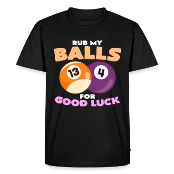 billard - T-shirt Premium bio Homme - noir - Devant - Nico (187cm)