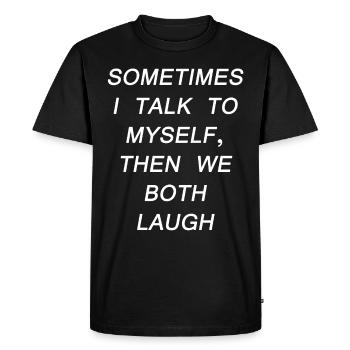 rire - T-shirt Premium bio Homme - noir - Devant - Nico (187cm)