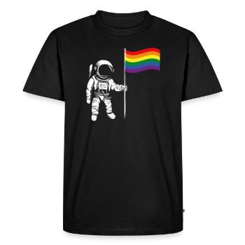 Cadeau LGBTQ de l'astronaute gay gay - T-shirt Premium bio Homme - noir - Devant - Nico (187cm)