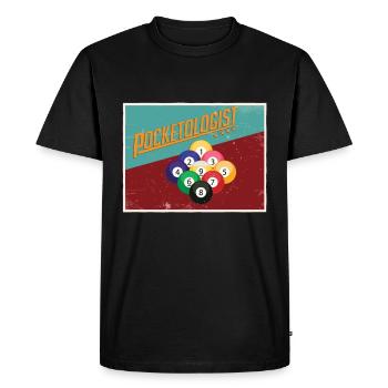 snooker - Men's Premium Organic T-Shirt - black - Front - Nico (187cm)