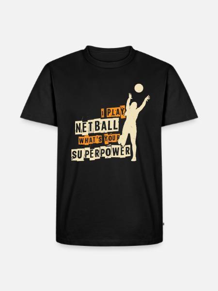 Netball superpower - Men's Premium Organic T-Shirt - black