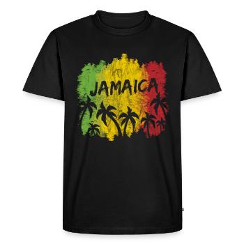 jamaica - Men's Premium Organic T-Shirt - black - Front - Nico (187cm)