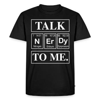 PARLER NERDY À MOI - T-shirt Premium bio Homme - noir - Devant - Nico (187cm)
