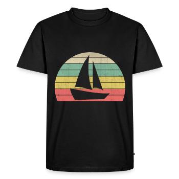 Naviguer vers la liberté - T-shirt Premium bio Homme - noir - Devant - Nico (187cm)