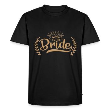 Je suis la mariée - T-shirt Premium bio Homme - noir - Devant - Nico (187cm)