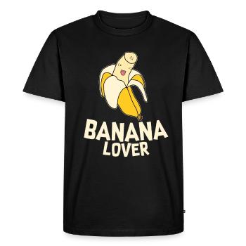 I love bananas - Men's Premium Organic T-Shirt - black - Front - Nico (187cm)