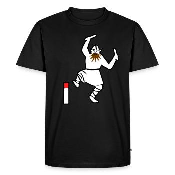 wikingerschach - Männer Premium Bio T-Shirt - Schwarz - Vorne - Nico (187cm)