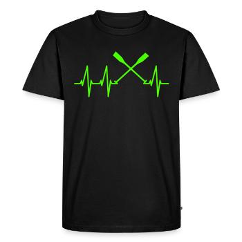 Rowers battement de coeur pour les sportifs de l'eau - T-shirt Premium bio Homme - noir - Devant - Nico (187cm)