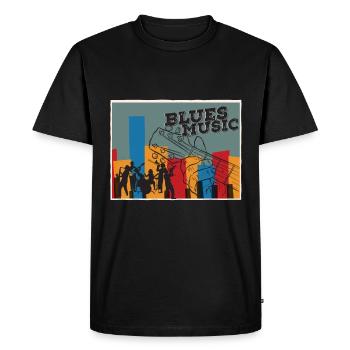 Blues - T-shirt Premium bio Homme - noir - Devant - Nico (187cm)