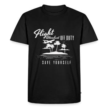 Hôtesse de l'air hôtesse de l'air en vacances / vacances - T-shirt Premium bio Homme - noir - Devant - Nico (187cm)