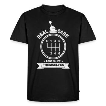 boîte manuelle - T-shirt Premium bio Homme - noir - Devant - Nico (187cm)