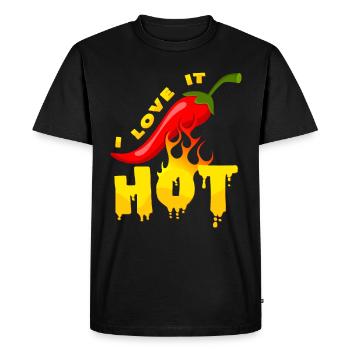 pepperoni - T-shirt Premium bio Homme - noir - Devant - Nico (187cm)