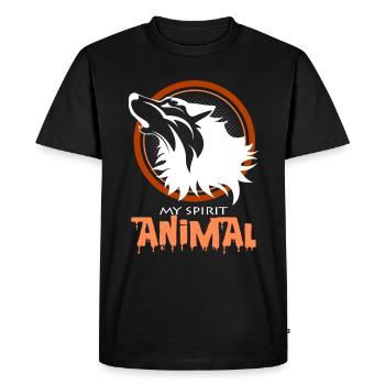 wolves - Men's Premium Organic T-Shirt - black - Front - Nico (187cm)