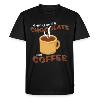 Chocolat chaud - T-shirt Premium bio Homme - noir - Devant - Nico (187cm)