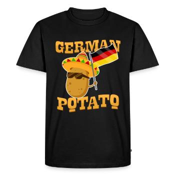 Pommes de terre allemandes - T-shirt Premium bio Homme - noir - Devant - Nico (187cm)