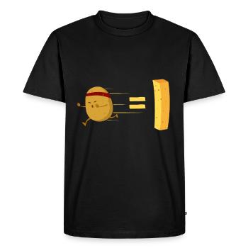 pomme de terre - T-shirt Premium bio Homme - noir - Devant - Nico (187cm)