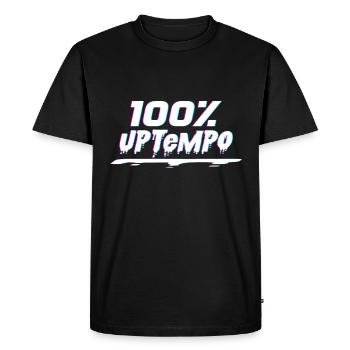 100% uptempo - Men's Premium Organic T-Shirt - black - Front - Nico (187cm)
