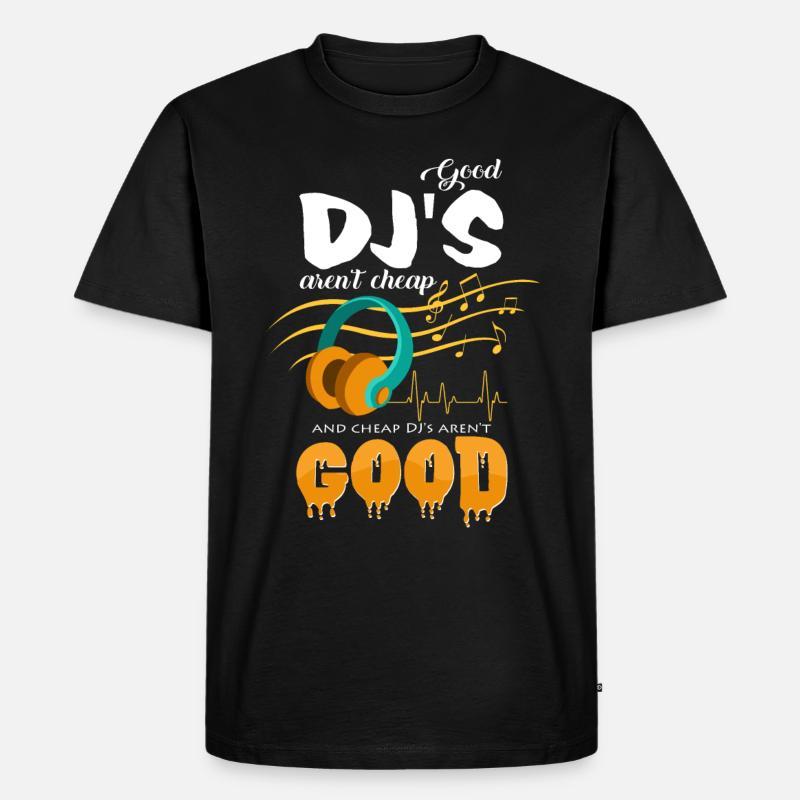 DJ's - Männer Premium Bio T-Shirt - Schwarz