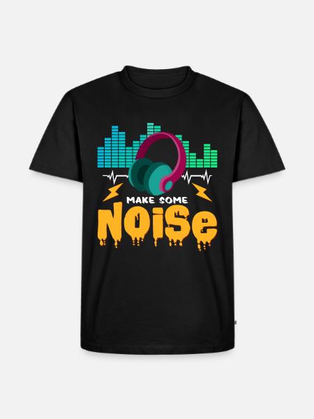DJ - Männer Premium Bio T-Shirt - Schwarz