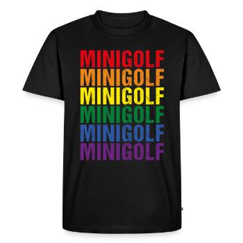 Golf Golf Balle de Golf Indoor Golf LGBT - T-shirt Premium bio Homme - noir - Devant - Nico (187cm)