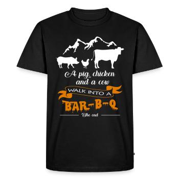 BBQ - T-shirt Premium bio Homme - noir - Devant - Nico (187cm)