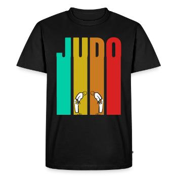 Judo - respect et sport - T-shirt Premium bio Homme - noir - Devant - Nico (187cm)