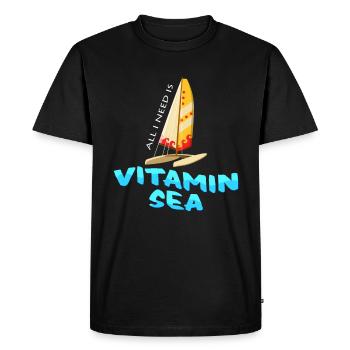 Catamaran - T-shirt Premium bio Homme - noir - Devant - Nico (187cm)