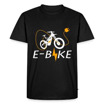 vélo électrique - T-shirt Premium bio Homme - noir - Devant - Nico (187cm)