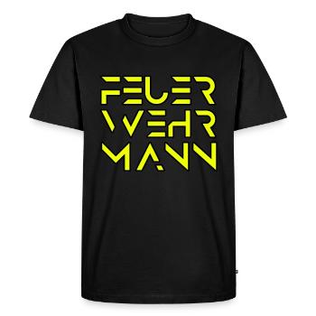 pompier - T-shirt Premium bio Homme - noir - Devant - Nico (187cm)