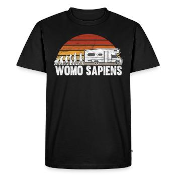 Womo Sapiens Motorhome Evolution - Men's Premium Organic T-Shirt - black - Front - Nico (187cm)