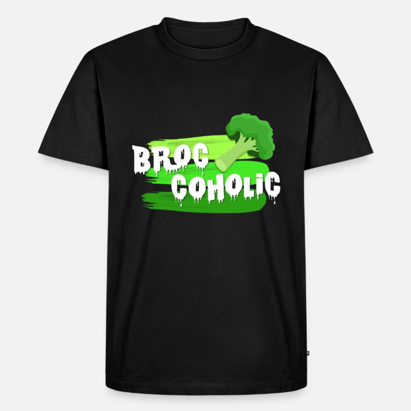 Brokkoli - Männer Premium Bio T-Shirt - Schwarz