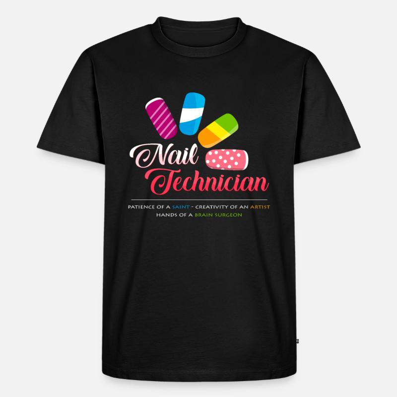 Nageltechnikerin - Männer Premium Bio T-Shirt - Schwarz
