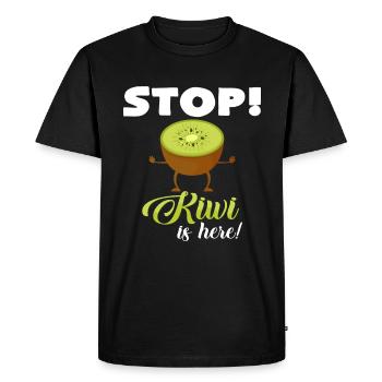 Kiwi - Men's Premium Organic T-Shirt - black - Front - Nico (187cm)