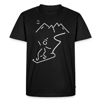 Snowboarding Winter Snowboarder Snowboard Gift - Men's Premium Organic T-Shirt - black - Front - Nico (187cm)