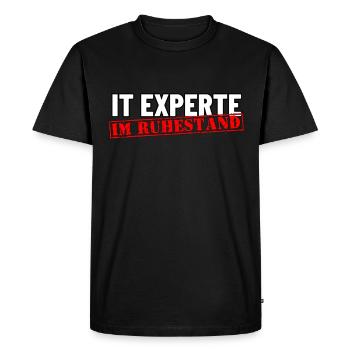 Informatiker Ruhestand - Männer Premium Bio T-Shirt - Schwarz - Vorne - Nico (187cm)