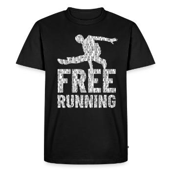 parkour free running shirt for parkour runners - Men's Premium Organic T-Shirt - black - Front - Nico (187cm)