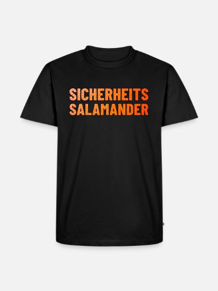Sicherheitssalamander - Männer Premium Bio T-Shirt - Schwarz