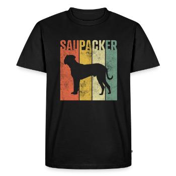 Saupacker Dog Dog Lover - Chemise pour chien drôle - T-shirt Premium bio Homme - noir - Devant - Nico (187cm)
