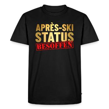 Apres Ski Outfit Drôle de sort ski party - T-shirt Premium bio Homme - noir - Devant - Nico (187cm)