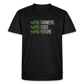 No Farmers - No Food - No Future - Farmer Farmer - Men's Premium Organic T-Shirt - black - Front - Nico (187cm)