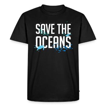 Protect The Ocean Save The Ocean Diving Gift - Men's Premium Organic T-Shirt - black - Front - Nico (187cm)