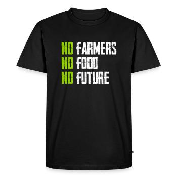 No Farmers - No Food - No Future - Farmer Farmer - Men's Premium Organic T-Shirt - black - Front - Nico (187cm)