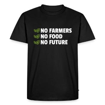 No Farmers - No Food - No Future - Farmer Farmer - Men's Premium Organic T-Shirt - black - Front - Nico (187cm)