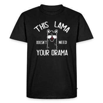 Votre lama n'a pas besoin de ce lama! - T-shirt Premium bio Homme - noir - Devant - Nico (187cm)