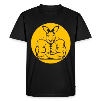 Muscles kangourou - T-shirt Premium bio Homme - noir - Devant - Nico (187cm)