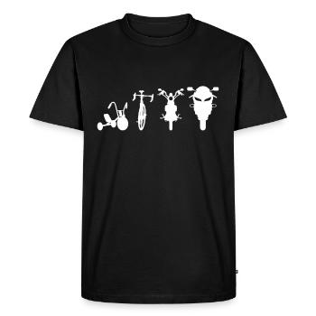Cadeau moto scooter moto évolution - T-shirt Premium bio Homme - noir - Devant - Nico (187cm)